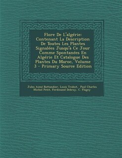 Front cover_Flore De L'algérie