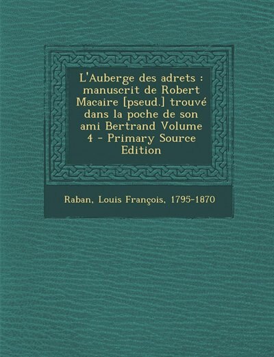 Front cover_L'Auberge des adrets