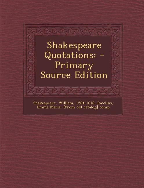 Front cover_Shakespeare Quotations