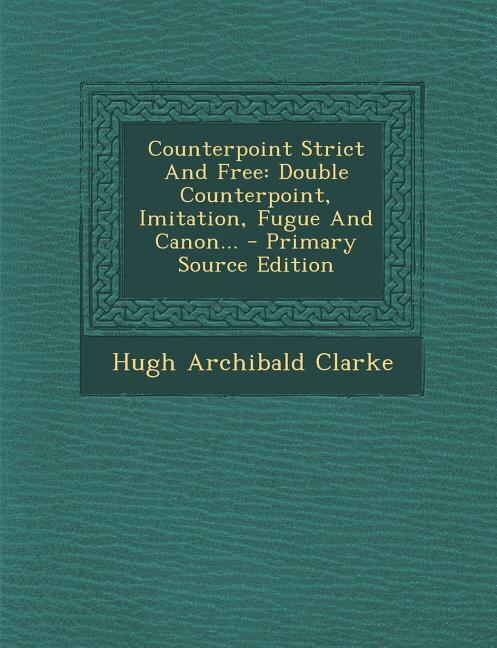 Couverture_Counterpoint Strict And Free