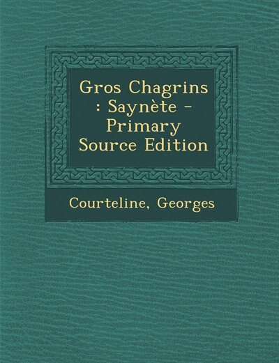 Front cover_Gros Chagrins