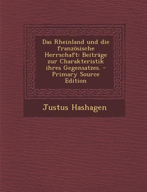 Front cover_Das Rheinland und die französische Herrschaft