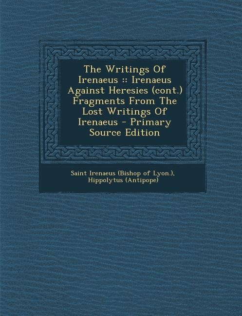 Couverture_The Writings Of Irenaeus