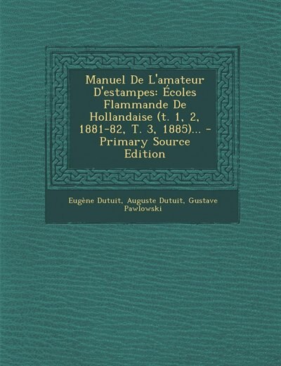 Couverture_Manuel De L'amateur D'estampes