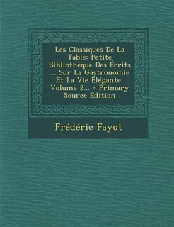 Front cover_Les Classiques De La Table