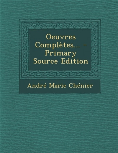 Front cover_Oeuvres Complètes... - Primary Source Edition