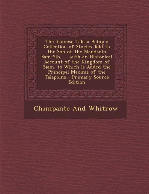 Front cover_The Siamese Tales