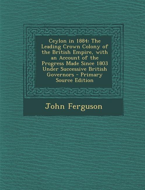 Front cover_Ceylon in 1884