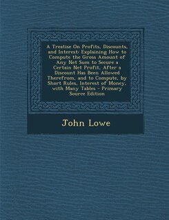 Couverture_A Treatise On Profits, Discounts, and Interest