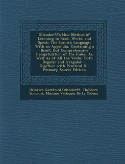 Couverture_Ollendorff's New Method of Learning to Read, Write, and Speak