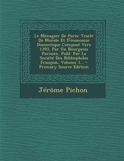 Front cover_Le Ménagier De Paris