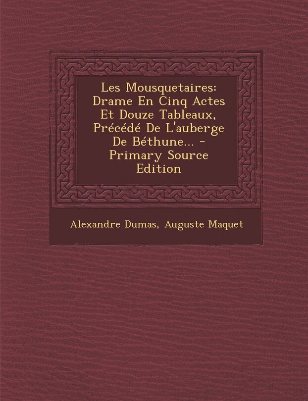 Front cover_Les Mousquetaires