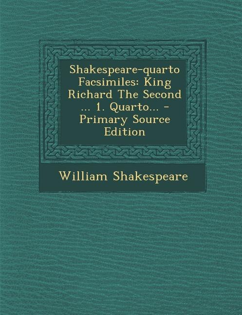 Front cover_Shakespeare-quarto Facsimiles