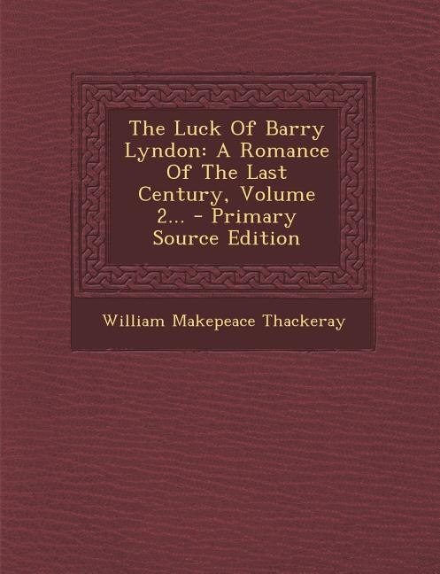 Couverture_The Luck Of Barry Lyndon