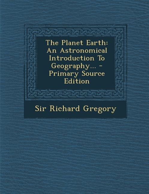 Front cover_The Planet Earth