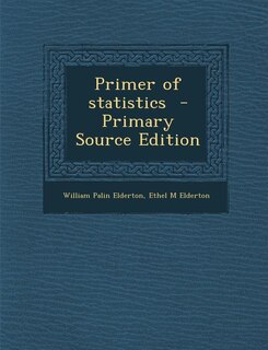 Front cover_Primer of statistics