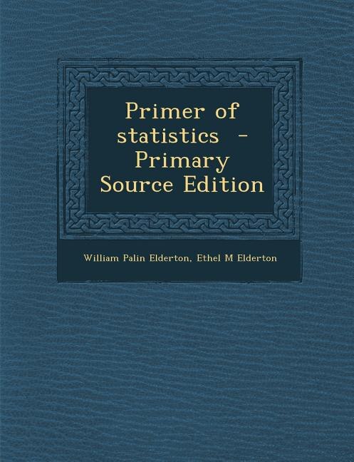 Front cover_Primer of statistics