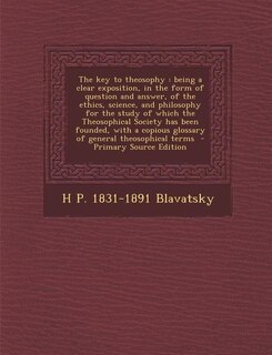 Front cover_The key to theosophy