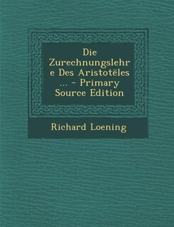 Front cover_Die Zurechnungslehre Des Aristotëles ...