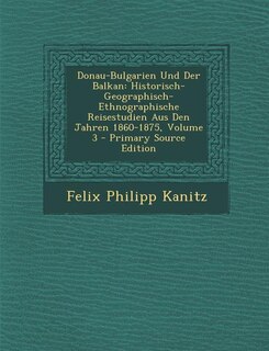 Couverture_Donau-Bulgarien Und Der Balkan