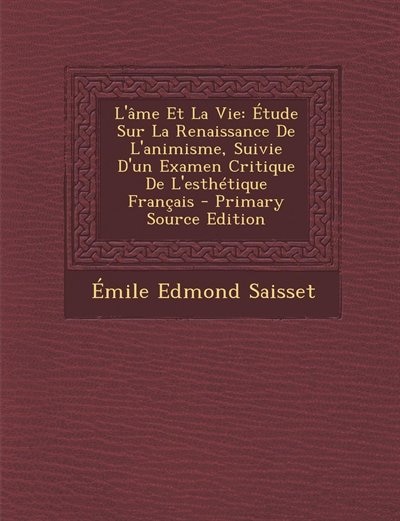 Couverture_L'âme Et La Vie