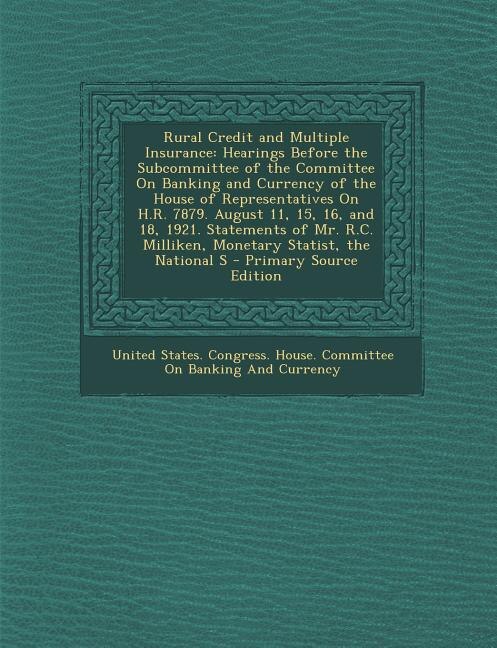 Front cover_Rural Credit and Multiple Insurance