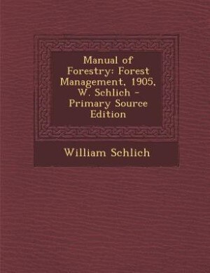 Front cover_Manual of Forestry