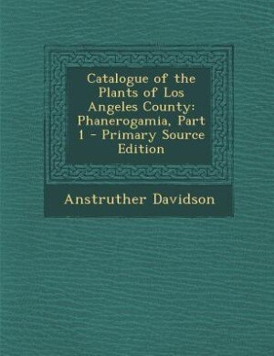 Front cover_Catalogue of the Plants of Los Angeles County