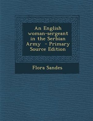 Couverture_An English woman-sergeant in the Serbian Army