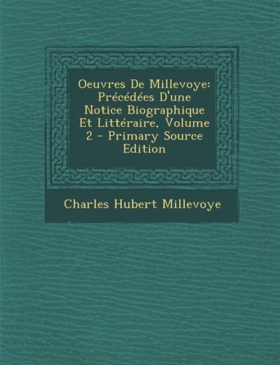 Front cover_Oeuvres De Millevoye