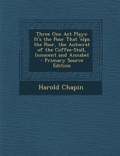 Front cover_Three One Act Plays