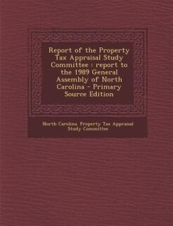 Front cover_Report of the Property Tax Appraisal Study Committee