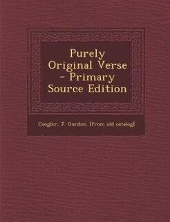 Front cover_Purely Original Verse - Primary Source Edition