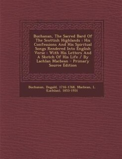 Couverture_Buchanan, The Sacred Bard Of The Scottish Highlands