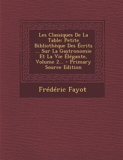 Front cover_Les Classiques De La Table