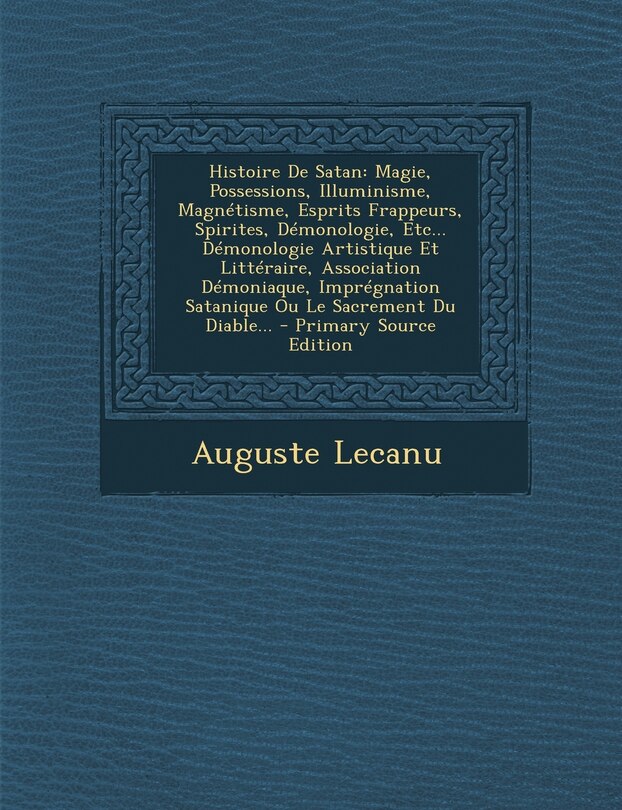 Front cover_Histoire De Satan