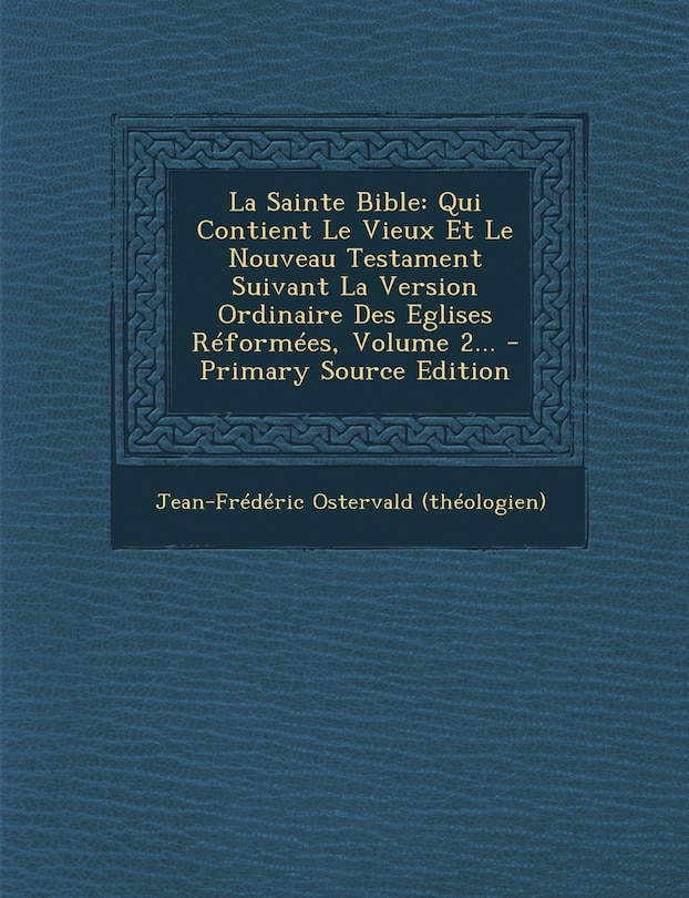Front cover_La Sainte Bible