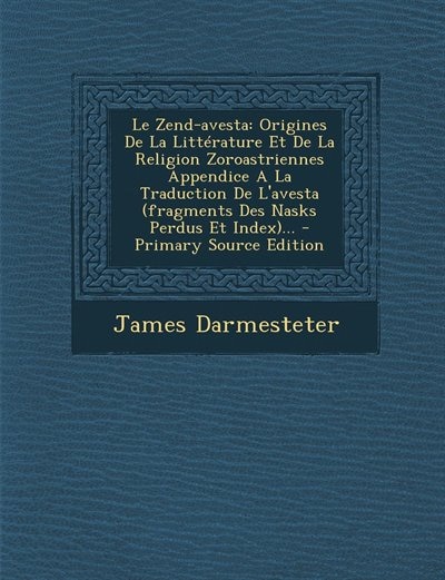 Front cover_Le Zend-Avesta