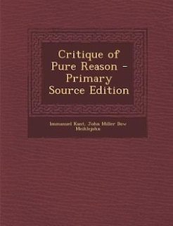 Critique of Pure Reason