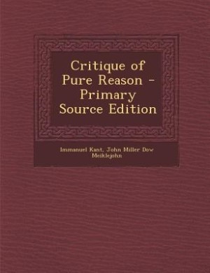 Critique of Pure Reason