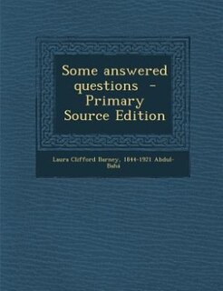 Some answered questions