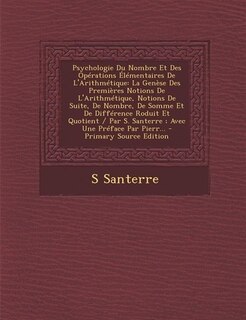 Front cover_Psychologie Du Nombre Et Des Opérations Élémentaires De L'Arithmétique