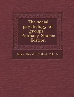 Couverture_The social psychology of groups