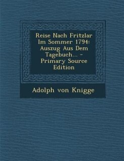 Couverture_Reise Nach Fritzlar Im Sommer 1794