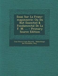 Couverture_Essai Sur La Franc-maçonnerie