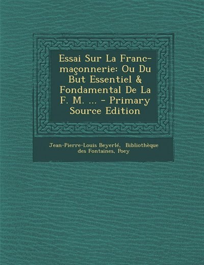 Couverture_Essai Sur La Franc-maçonnerie