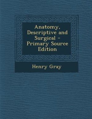 Front cover_Anatomy, Descriptive and Surgical
