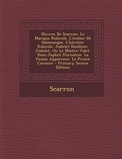Couverture_Ouvres De Scarron