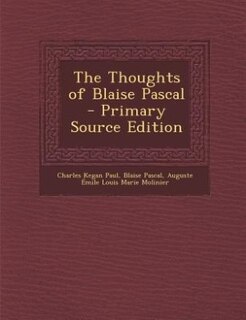 Front cover_The Thoughts of Blaise Pascal - Primary Source Edition