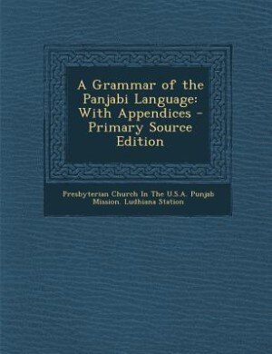 Couverture_A Grammar of the Panjabi Language
